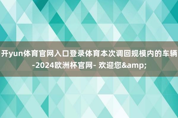 开yun体育官网入口登录体育　　本次调回规模内的车辆-2024欧洲杯官网- 欢迎您&