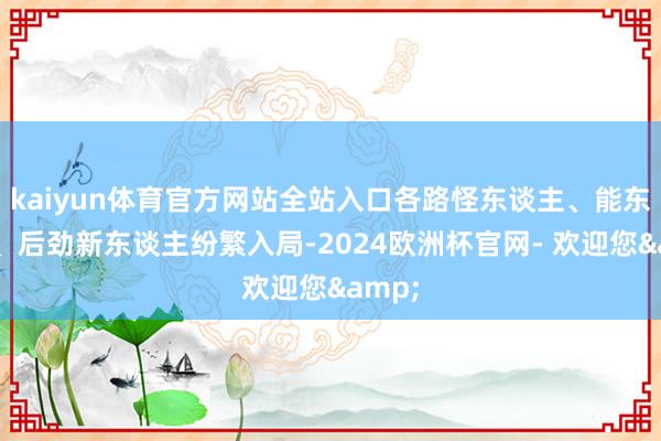 kaiyun体育官方网站全站入口各路怪东谈主、能东谈主、后劲新东谈主纷繁入局-2024欧洲杯官网- 欢迎您&