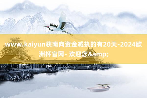 www.kaiyun获南向资金减执的有20天-2024欧洲杯官网- 欢迎您&