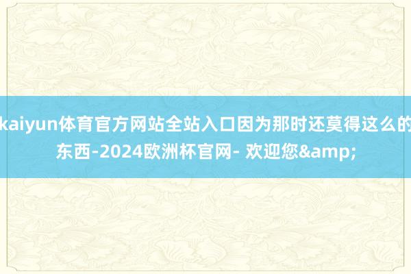 kaiyun体育官方网站全站入口因为那时还莫得这么的东西-2024欧洲杯官网- 欢迎您&