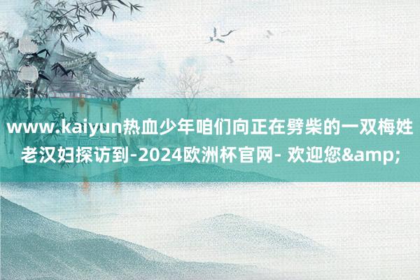 www.kaiyun热血少年咱们向正在劈柴的一双梅姓老汉妇探访到-2024欧洲杯官网- 欢迎您&