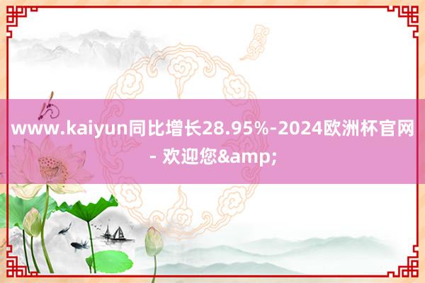 www.kaiyun同比增长28.95%-2024欧洲杯官网- 欢迎您&